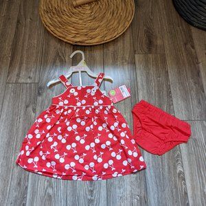 [KIDS 2/$40] NWT Baby Girl (3M) - CARTER'S Cherries Dress Set